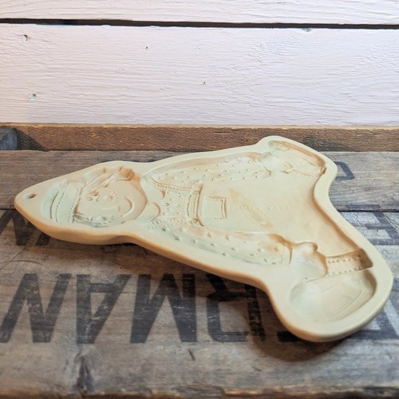 Vintage Brown Bag Cookie Art Raggedy Andy Stoneware Cookie Mold Hill Design 1986 - Picture 3 of 4
